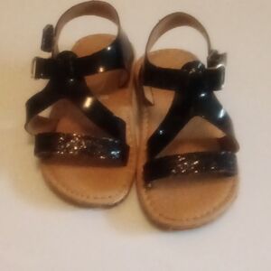 Bebe Toddler Girls Black Sandler Size 7